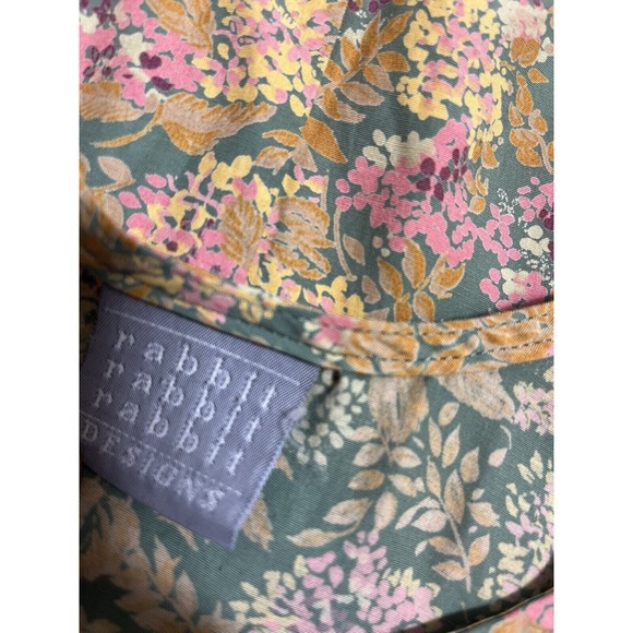 90s Y2K Rabbit Rabbit Rabbit Design Women’s Floral Sleeveless Midi Dress 8P - Picture 12 of 13